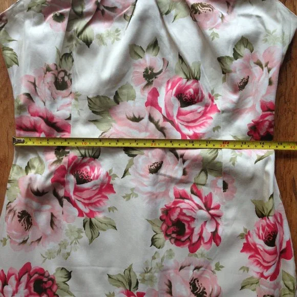 Floral Midi Cap-sleeve Belted Sheath Dress - Picture 10 of 12